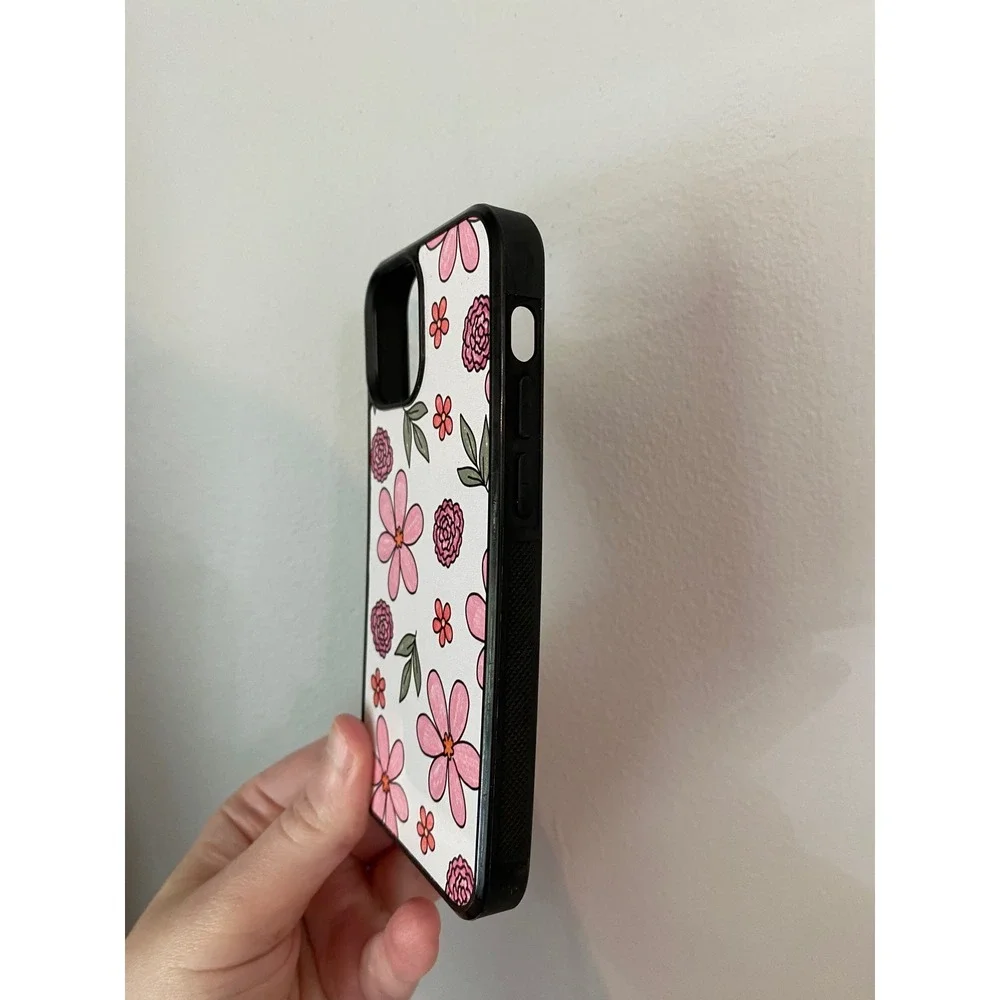 Unbranded Phone Case iPhone 13 Mini Pink Floral Retro Daisy Bumper Case